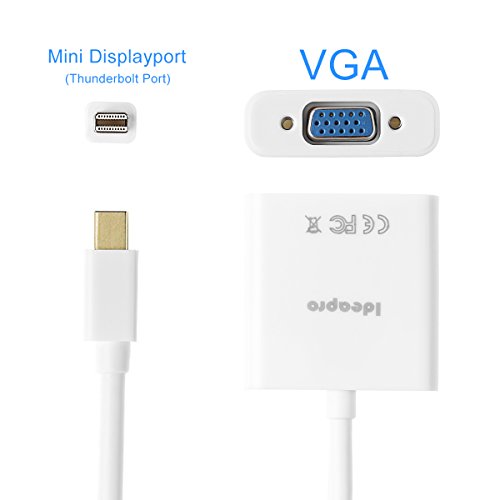 ideapro Thunderbolt Mini Displayport Display Port DP auf VGA Weiblich Kabel Adapter Converter für Macbook Air/Pro, Microsoft Surface Pro & Pro 2 3 - 6