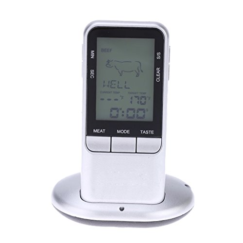 Gazechimp Drahtlose Digital Ofenthermometer Grill Fleisch Thermometer Messen mit Sonde , Transmitter - 5