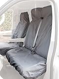 Nailon de alta calidad. Fundas para asientos de Renault Trafic, incluye funda para asiento individual del conductor y para asiento doble de copiloto, color gris