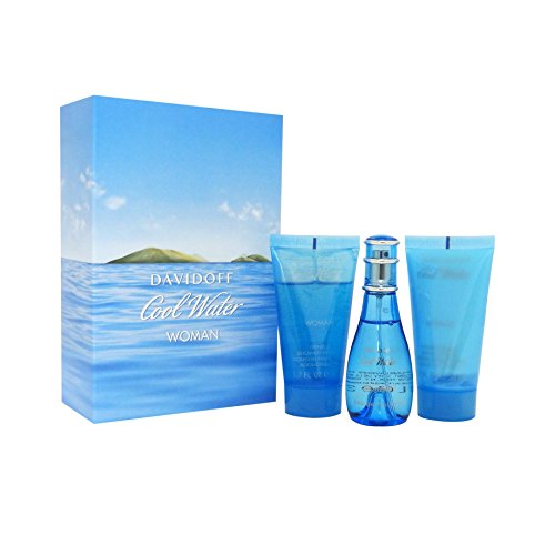 Cool Water Eau de Toilette/Shower Gel/Body Lotion Gift Set for Women