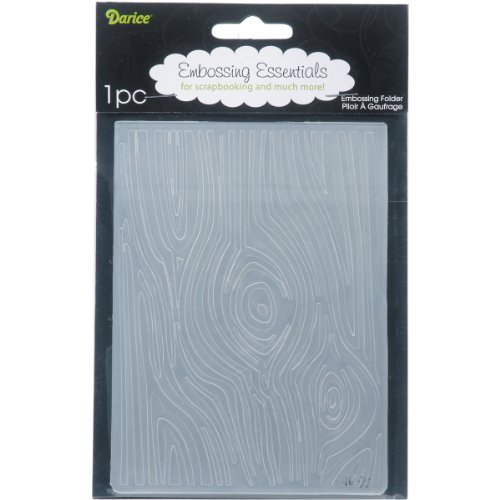 Darice 1216-71 Prägeschablone, Holzmaserung, Plastik, transparent, 10,8 x 14,6 x 0,4 cm
