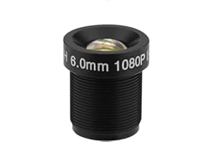 Diyeeni 6mm M12 * 0.5 Objectif pour Caméras de Surveillance, Mini CCTV Lens 2 Millions de Pixels, 58 ° Grand Angle, Objectif avec IR Night Vision pour Home&Business Video Surveillance Sécurité CCTV