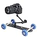 Price comparison product image New 4 Wheels Movement Filemaker Desktop Flex Skater Dolly Stabilizer Table Slider Dolly Wheels