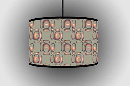 HomeWorlds 30cm Brown Circular Lightning lampshades for indoor dining room lampshade
