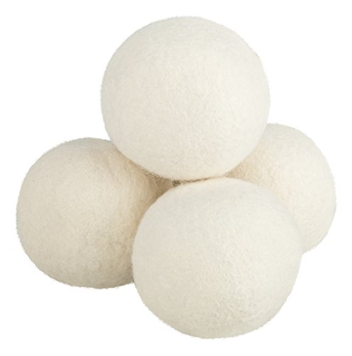 Trocknerbälle merino balls – 6 große Wollbälle aus reiner neuseeländischer Schafwolle für schnelle Trocknung und weiche Wäsche - 5