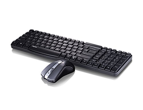 Preisvergleich Produktbild Rapoo X1800 RF Wireless QWERTZ Schweiz Schwarz - Tastaturen (Standard, RF Wireless, QWERTZ, Schwarz, Maus enthalten)