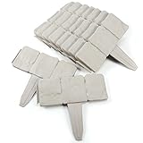 bordura de plastico en t Valla para jardín 10 piezas Anladia CLE DE Tous - 10 Piezas 260cm Mini Valla para jardín Bordura de plástica Diseño de Piedra Color Gris Claro