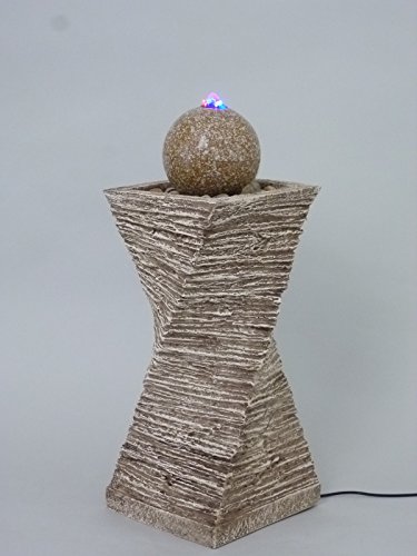 Zimmerbrunnen Quader Brunnen mit farbigen bunten LED – für eine gemütliche, entspannte Atmosphäre, Raumbefeuchter, Dekoration - 3