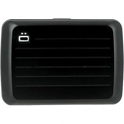Ögon Designs Porte-cartes Stockholm V2 Noir Aluminium anodisé Etanche Fermoir en métal Ögon designs SV2-Black