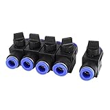  5 Stück 10mm bis 10mm One Touch Fitting Pneumatik-Anschluss Handventil