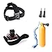 Produktbild Rhodesy Zubehör Kit von 3 für Gopro HERO 2018 Hero 6 Hero 5 Session Hero 5 Black Hero 4 Black Silver Gopro Hero 3+ 3 Kamera: Schwimmender Griff + 360° Rotationsarm + Kopfhalterung