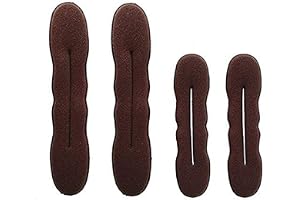 4 delar Magic Hair Bun Maker Sponge Hair Foam Twister Easy Perfect Bun Tool (2 S, 2 Large)