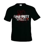 Estampado de calidad Camiseta Call Of Duty Black Ops II zombies manga corta (Talla: Talla M Unisex Ancho/Largo [53cm/72cm] Aprox])