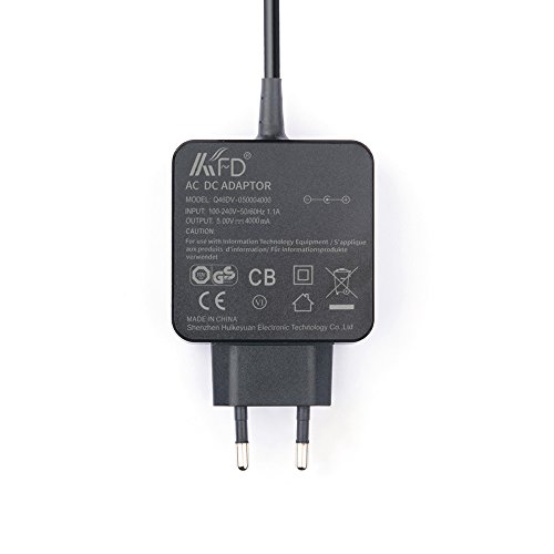 KFD Ladegerät Netzteil 5V 4A Ladekabel für Lenovo Ideapad 100S-11IBY 80R2, Lenovo 11,6″ IdeaPad 100S 80R2002HGE 80R2008HGE 80R2008JGE, Lenovo Miix 310 310-10ICR 80SG 80SG0019GE 80SG0015GE 80SG000AGE Lenovo Miix 300-10IBY 80NR, 80SG 80SG0008GE, GX20K74302 ADS-25SGP-06 05020E GX2OK74302 20W AC Adapter - 4