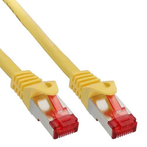 5 Stück Patch-Kabel - RJ-45 (M) - RJ-45 (M) - 30 cm - SSTP-Kabel - ( Kategorie 6 ) - gepresst - Gelb