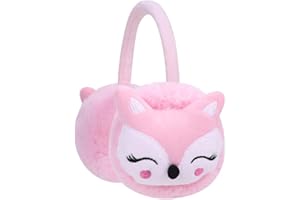 iNszkoos Kinder Winter Ohrenschützer Flauschig Kunstfell Ohrenwärmer Niedlichem Fuchs-Motiv Ohrenschutz Winddicht und Warm Ohrenklappen für Babys Mädchen Jungen Winteraccessoire Outdoor Skilaufen