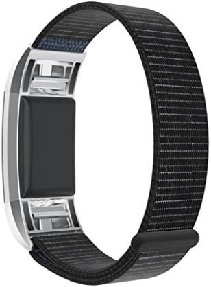 Watch Straps for Fitbit Charge 2,VNEIRW Nylon Replacement Wristband Watchbands Watch Wrist Band (Black, Band Width:about 20MM)