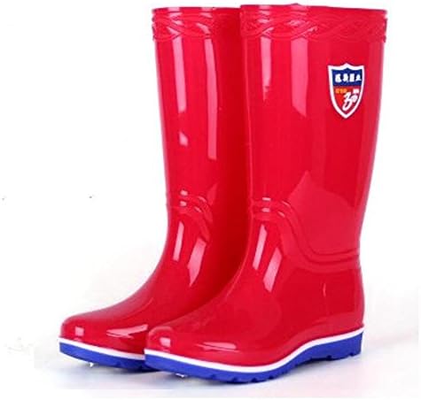 Ms. rain boots / high-barrel shoes rain boots / overshoes shoes , red , 38