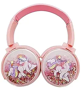 KEDY Girls Unicorn Wireless Bluetooth Headphones Adjustable Over Ear Padded Cushions with Built-in HD Mic & TF Card Reader 5.0 Chip Version 40mm Speaker 12H Playback Bliss with Quick Charge Earphones