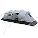 Produktbild Charles Bentley 8 Personen Familie Camping Tunnel Zelt 2 Zimmer Markise L690 x W240 x H220cm - Grau