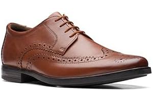 Clarks, Howard Wing Chaussures en Cuir pour Homme, Noir, 39.5 EU