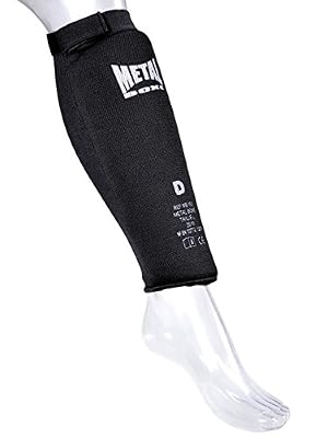 Metal Boxe Protège-tibia Noir Taille S
