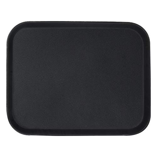 Argon Tableware Bandeja Antideslizante para Servir - para Comida y Bebidas - Negro - 35 x 45 cm