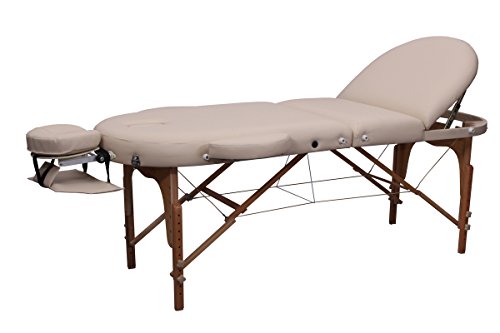 Massageliege Rondavista 2 Deluxe Creme" Die klappbare und mobile Massagebank und Kosmetikliege für den Profi oder Heimbedarf - PVC-frei/PU-Kunstleder/Top Qualität/Farrbe: Creme" (Créme)