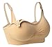 iLoveSIA Womens Seamless Maternity Nursing Bra Bralette Beige Size M Fit 32CD 34BC 36AB