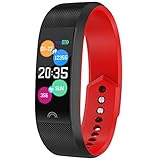 YEARNLY Unisex intelligentes Armband Schlaferkennung-Schlaferkennung,Eingehender Anruf Erinnerungsfunktion,Acht Sportmodi,Intelligentes Foto,7 Tage zum Speichern von Daten