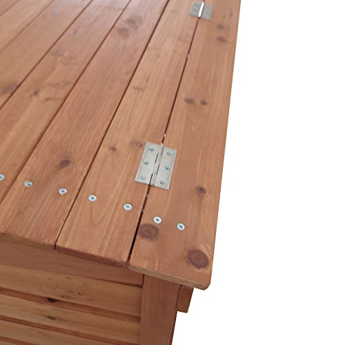 Mülltonnenverkleidung mit Rückwand 2 Mülltonnen 240l Mülltonnenbox Holz Müllcontainer Mülltonnenschrank - 6