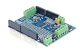 robot motorwork 4 H-Brücken: Der TB6612-Chipsatz bietet 1,2 A pro Brücke (3A-Spitze) mit thermischem Abschaltschutz und internen Rückschlagschutzdioden. Kann Motoren mit 4,5VDC bis 13,5VDC betreiben.