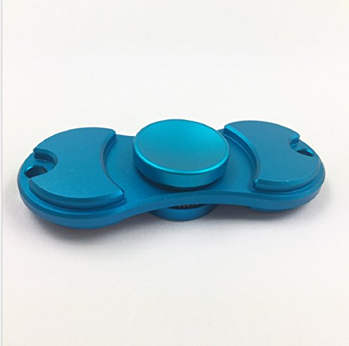 KUYiA Fidget Hand Spinner Toy, Finger Hand Finger Gyro Hybrid Ceramic Bearing Stress Reliever Reducer AnZinc Alloy xiety ADD ADHD Focus Idle Killing Time For Anxiety and Autism Adult Children (BLUE)
