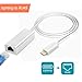 Price comparison product image Lightning to RJ45 Ethernet LAN Network Adapter for iPhone/iPad, iPhone Ethernet Adapter, 3.3ft/1m Cable, 10/100Mbps High Speed, Suppots iOS 10.0 or Later for iPhone X/8/8 Plus/7/7 Plus/6s/6s Plus/6/6Plus & ipad (Silver)