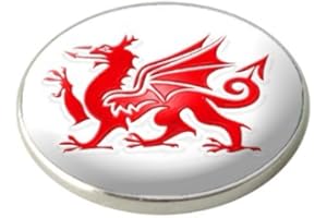 ASBRI GOLF WALES RED DRAGON GOLF BALL MARKER.