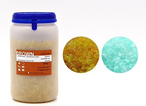 Silica Gel Brown with Indicator in Sealed Bottle 1.000 grams - MFD and Cobalt Free