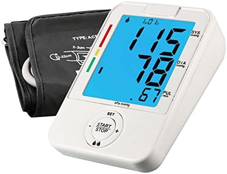 Microcomputer Fully Automatic Upper Arm Blood Pressure Monitor CE ROHS Certified Home Intelligent LCD Screen Sphygmomanometer WHO Blood Pressure Classification Electronic Blood Pressure Meter Home Portable Elderly Parents Health Gifts With English Description Memories For 2 Users Cuff (size: 22 ~ 42)