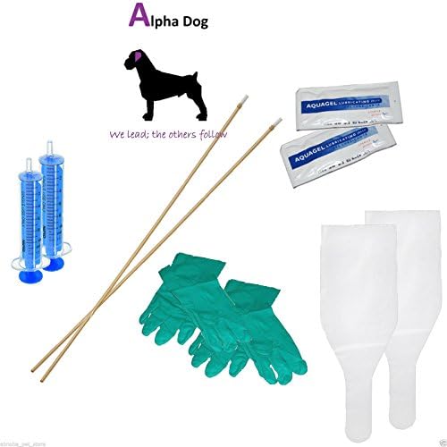 Abnoba Pets Alpha Dog New Flex Tip Insemination Kit 9" Medium Breeds, Canine Dog Breeding (2 Inseminations)