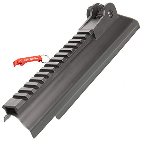 Army Force AK Rail Top Cove con Rear Sight para CYMA Spetsnaz AK47 / AK74 Airsoft AEG (Negro)