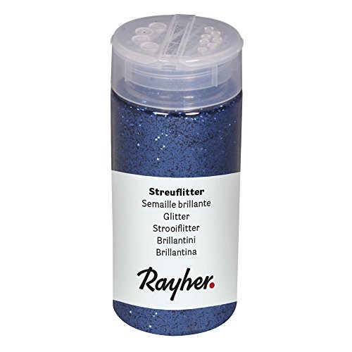 RAYHER 3925810, Streuflitter, Dose 110 g, Pet, d.blau