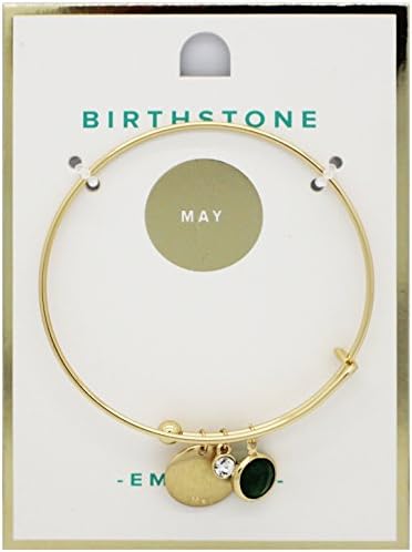 Birthstone Bracelet Bangle Pendant Crystal Gold Silver Plated Jewellery for Women