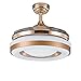 Produktbild LED Unsichtbare Deckenventilator Kronleuchter, 36 Zoll Fernbedienung Deckenventilatoren mit Beleuchtung Einfache Moderne für Schlafzimmer Wohnzimmer Esszimmer (Gold)