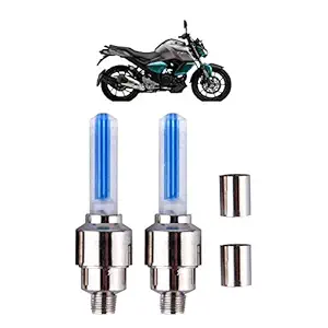 Wangsales Bike Tyre Led Light Rim Valve Cap Flashing With Motion Sensor Blue Motorcycles (Bike Led Lights) For Fz V3 150ccSet of 2 Pcs
