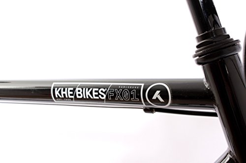 KHE Fixie Singlespeed FX01 56,5cm schwarz inkl Freilaufritzel 40mm orangene Felge - 2