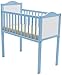 Grapi Mini Romantic Cot Bed with Mattress (Soft Blue)