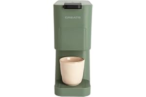 CREATE / THERA STUDIO/Cafetera multicápsula express y café molido verde sage/Panel de control táctil, 19bar, programable, 3 adaptadores intercambiables, sistema antivibración, 1450W