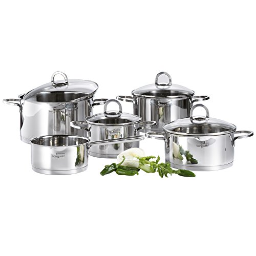 Preisvergleich Produktbild Bongusto Kochtopf Set Elemento 5 tlg. Edelstahl