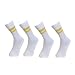 Bodysense School Uniform Cotton Socks for Boys and Girls ( Pack of 5 Pair ) White with Yellow Strip RS.400.00