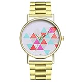 Watch Weibliches Quarzuhr-Zeiger-Stahlband-Materielles Gold
