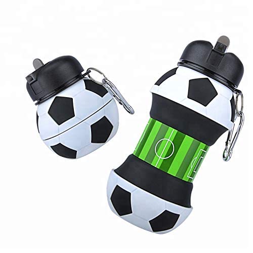 Kids Water Bottle Football Collapsible -Fall Resistant, Last Water Bottle You Will Need - Outdoor Sp Kids Water Bottle Football Collapsible -Fall Resistant, Last Water Bottle You Will Need - Outdoor Sp